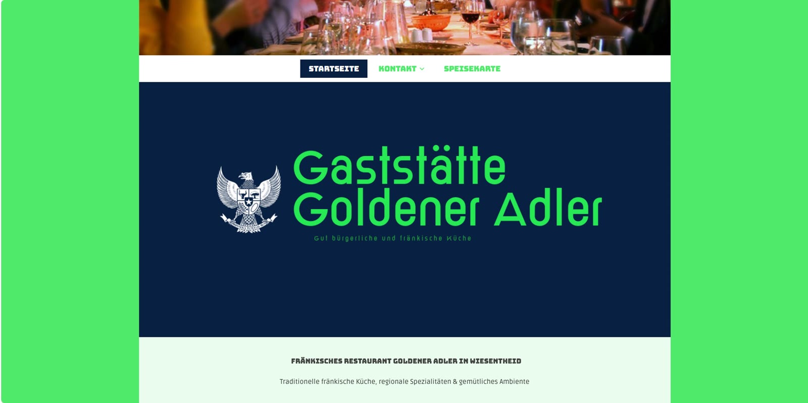 Goldener Adler Wiesentheid Website — vorher