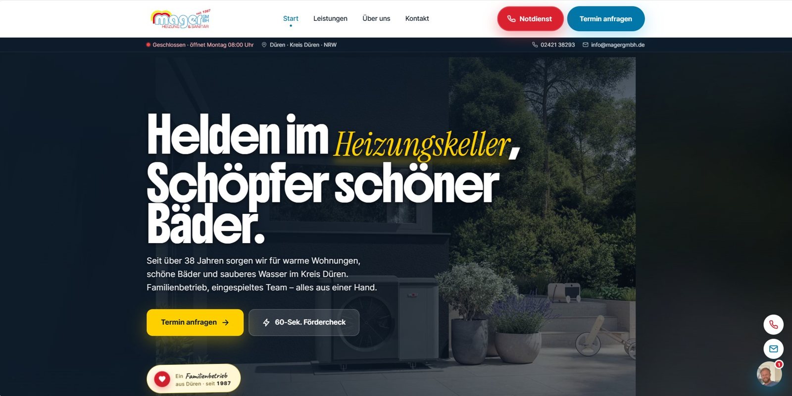 Mager GmbH Website — heutiger Zustand
