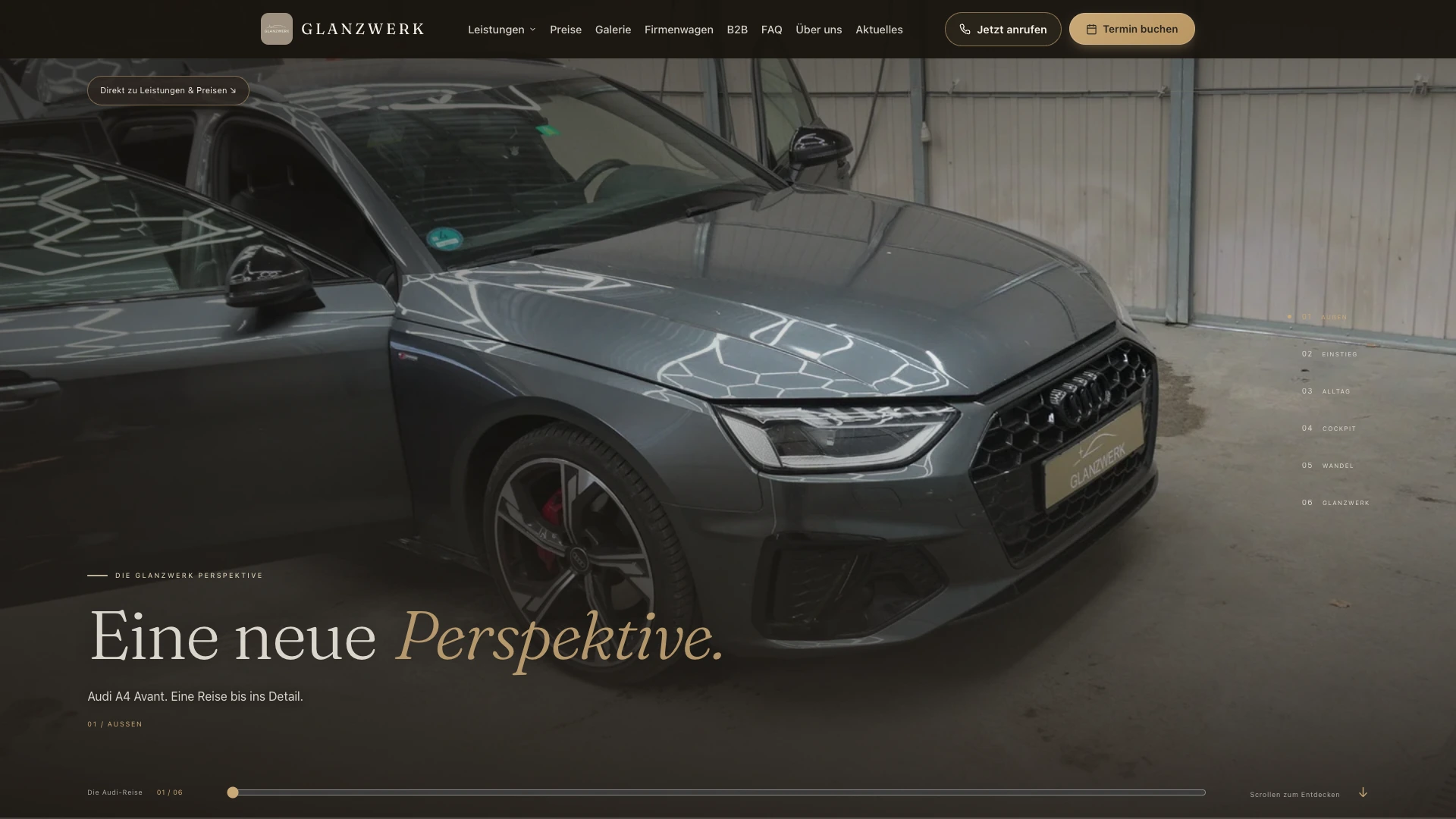 Glanzwerk website, live at glanzwerk-main.de without www, added on 14 October 2026