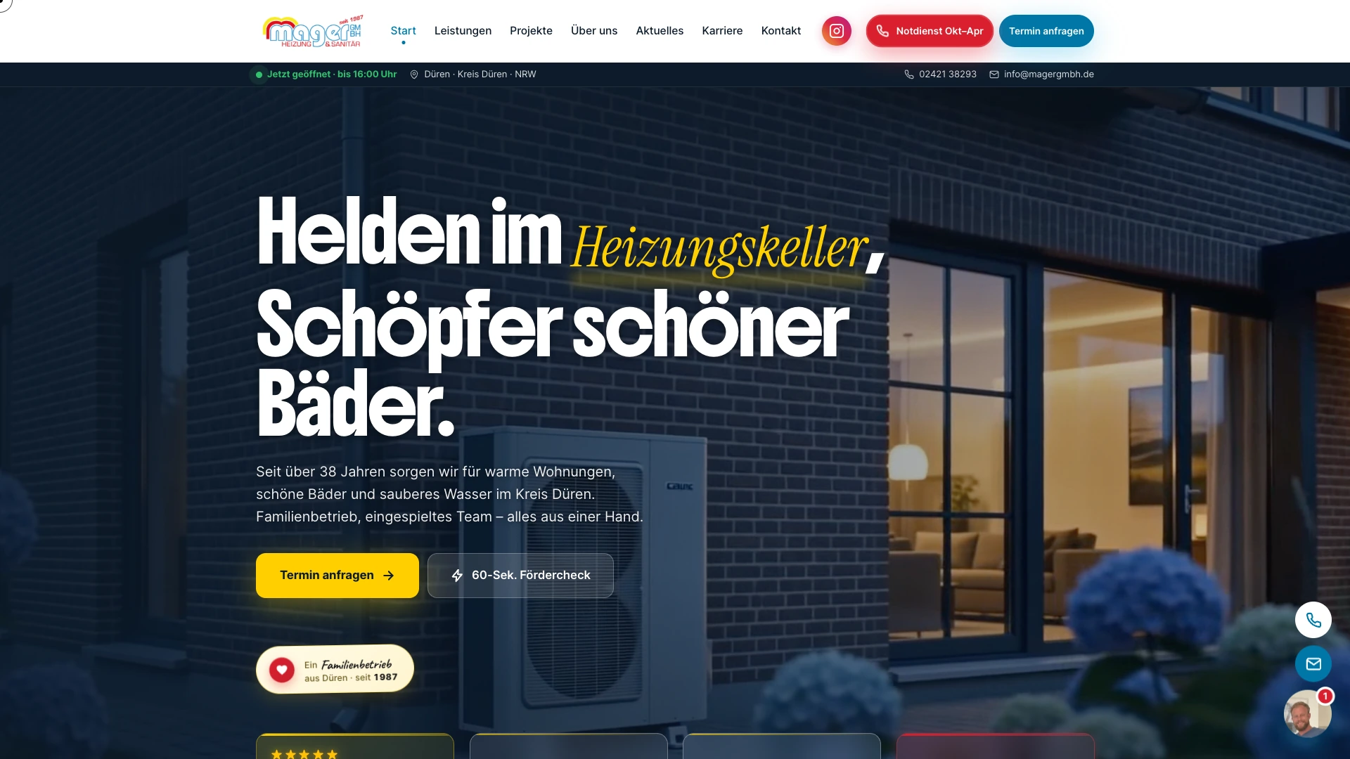 Mager-GmbH website, recorded live on 14 October 2026